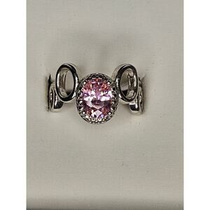 Premier Jewelry Ring Silver Pink Ice Size 6